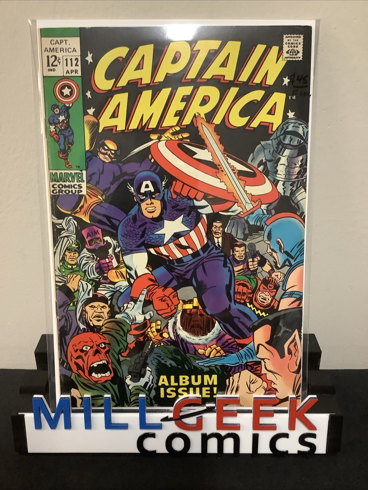 Captain America #112 (Marvel Comics April 1969) Fine (6.0) Stan Lee/Jack Kirby