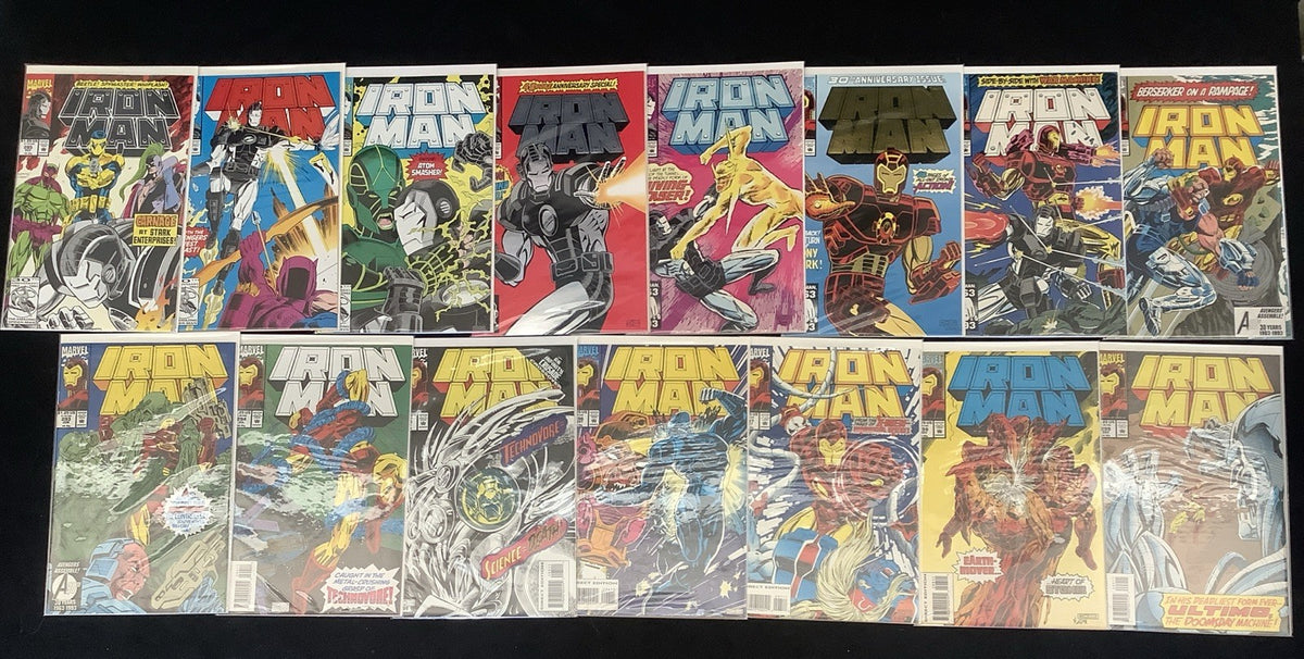 Iron Man #285-313 Comic Lot, Marvel, 1st App Hulkbuster Armor + Iron Legion