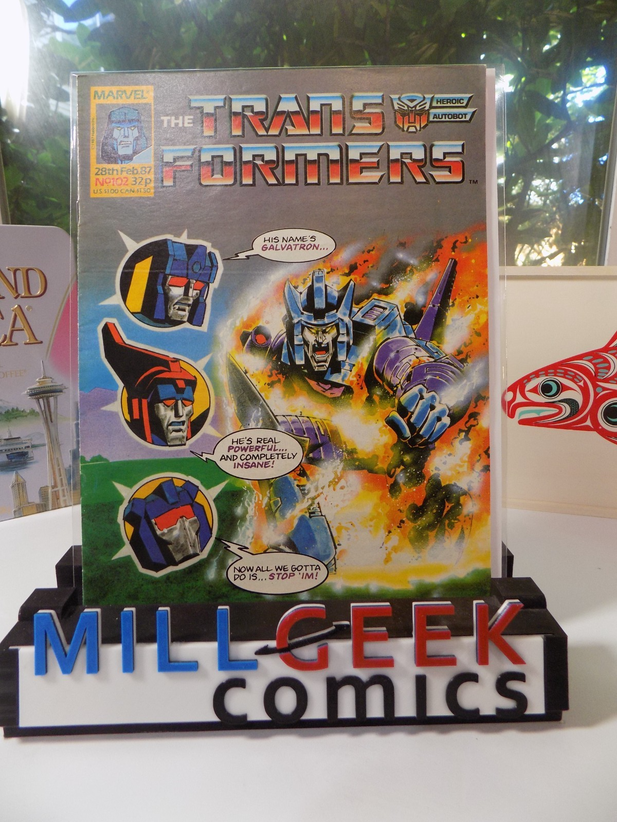 Transformers #102 Marvel UK Magazine Weekly Comic Feb. 28th 1987 VF+ Very Fine+