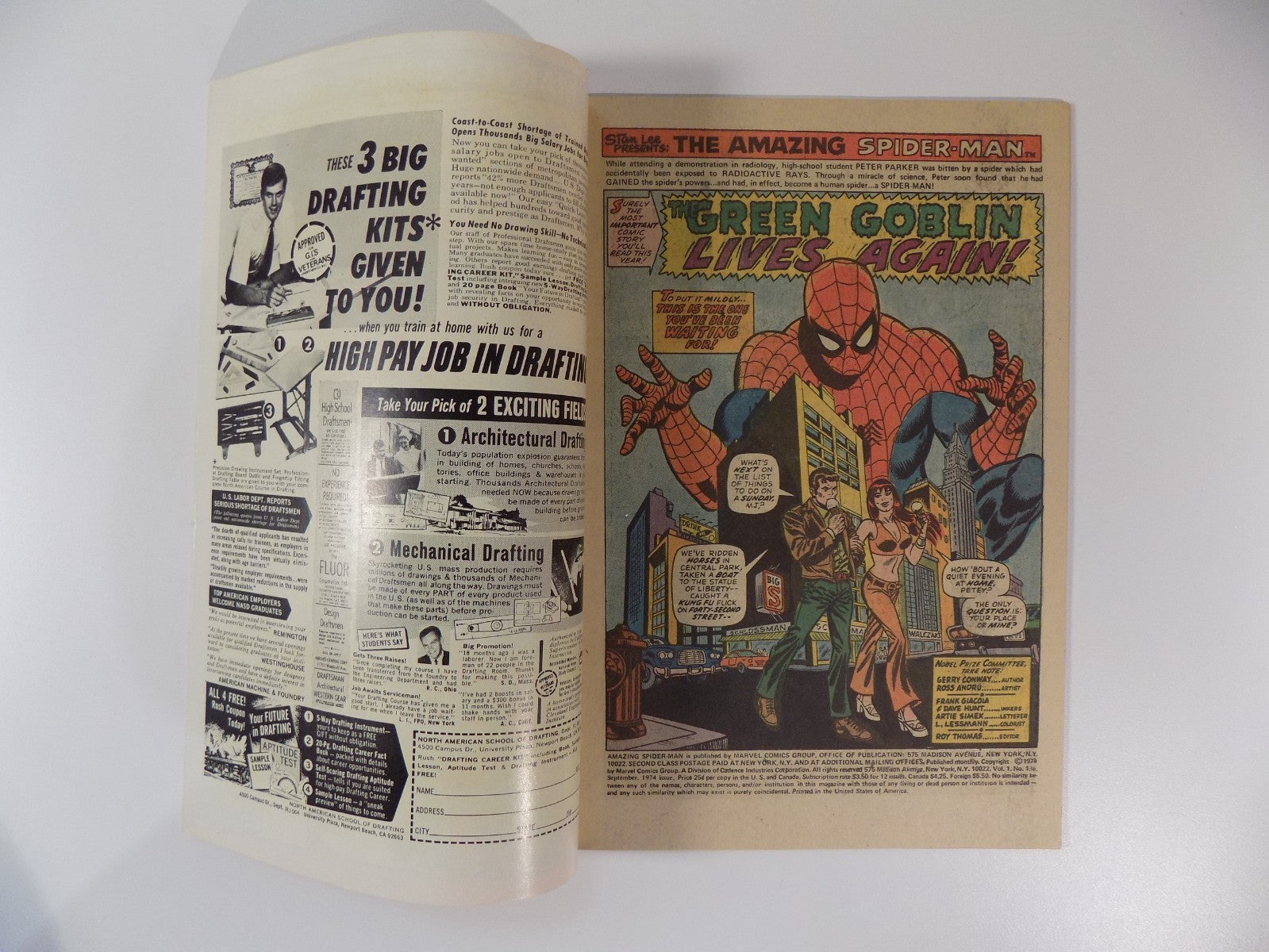 Amazing Spider-Man #136 Marvel Comic September 1974 Near Mint-