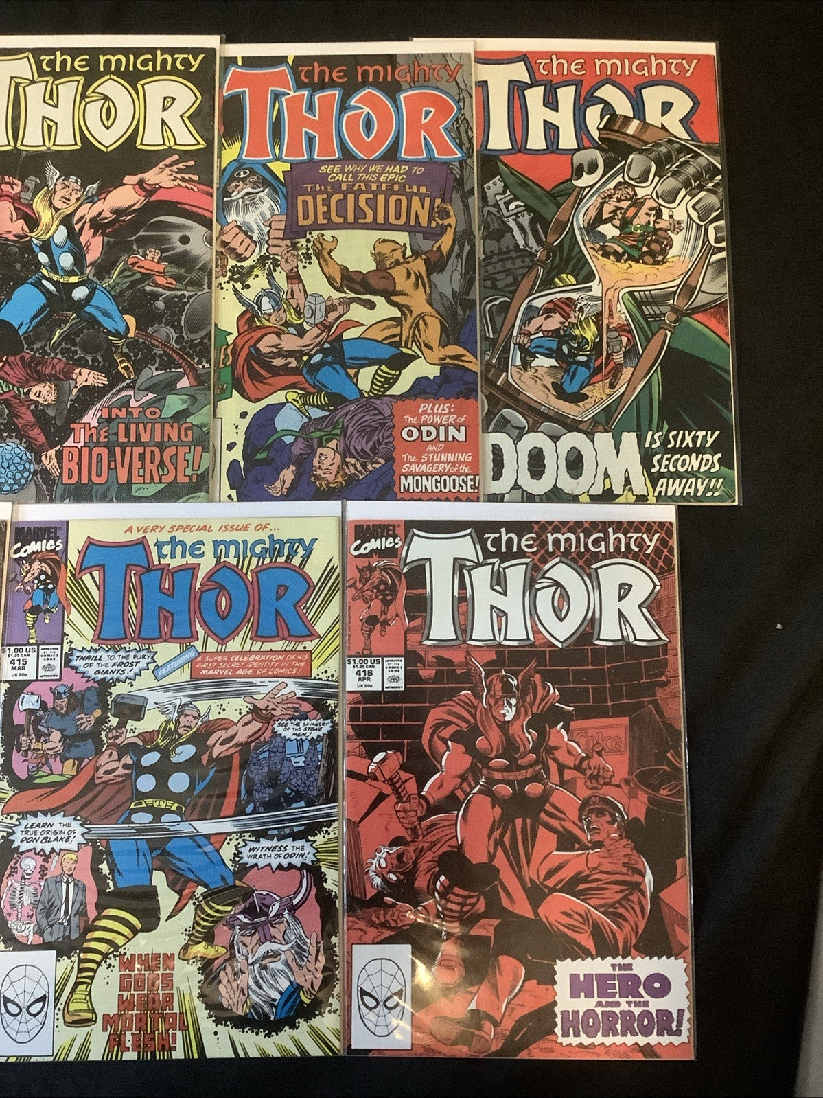 Thor #402-416 Comic Lot, Marvel Comics, 1st App Night Thrasher & New Warriors