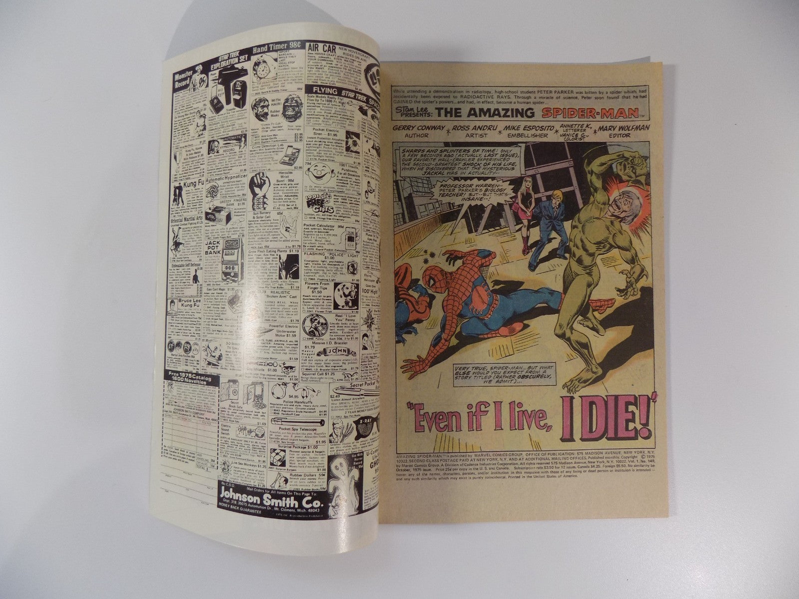 Amazing Spider-Man #149 Marvel Comic October 1975 Very Fine+