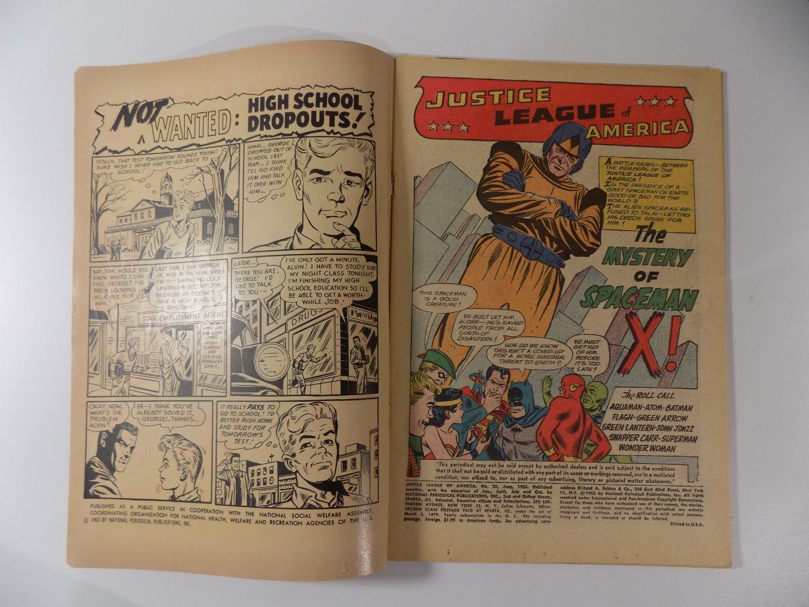 Justice League of America #20 DC Comic June 1963 Fine-
