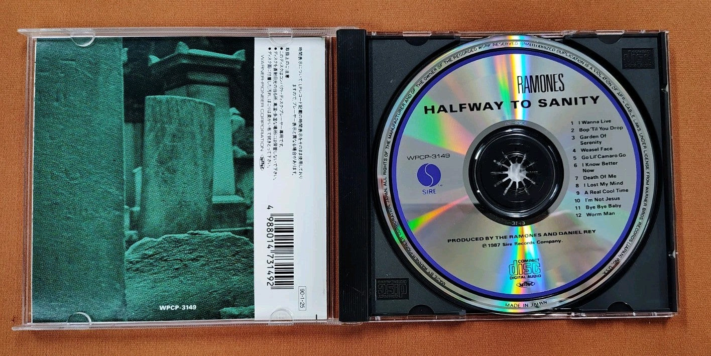 Ramones LIKE NEW CD "Halfway To Sanity" Japan OBI (1987) JD