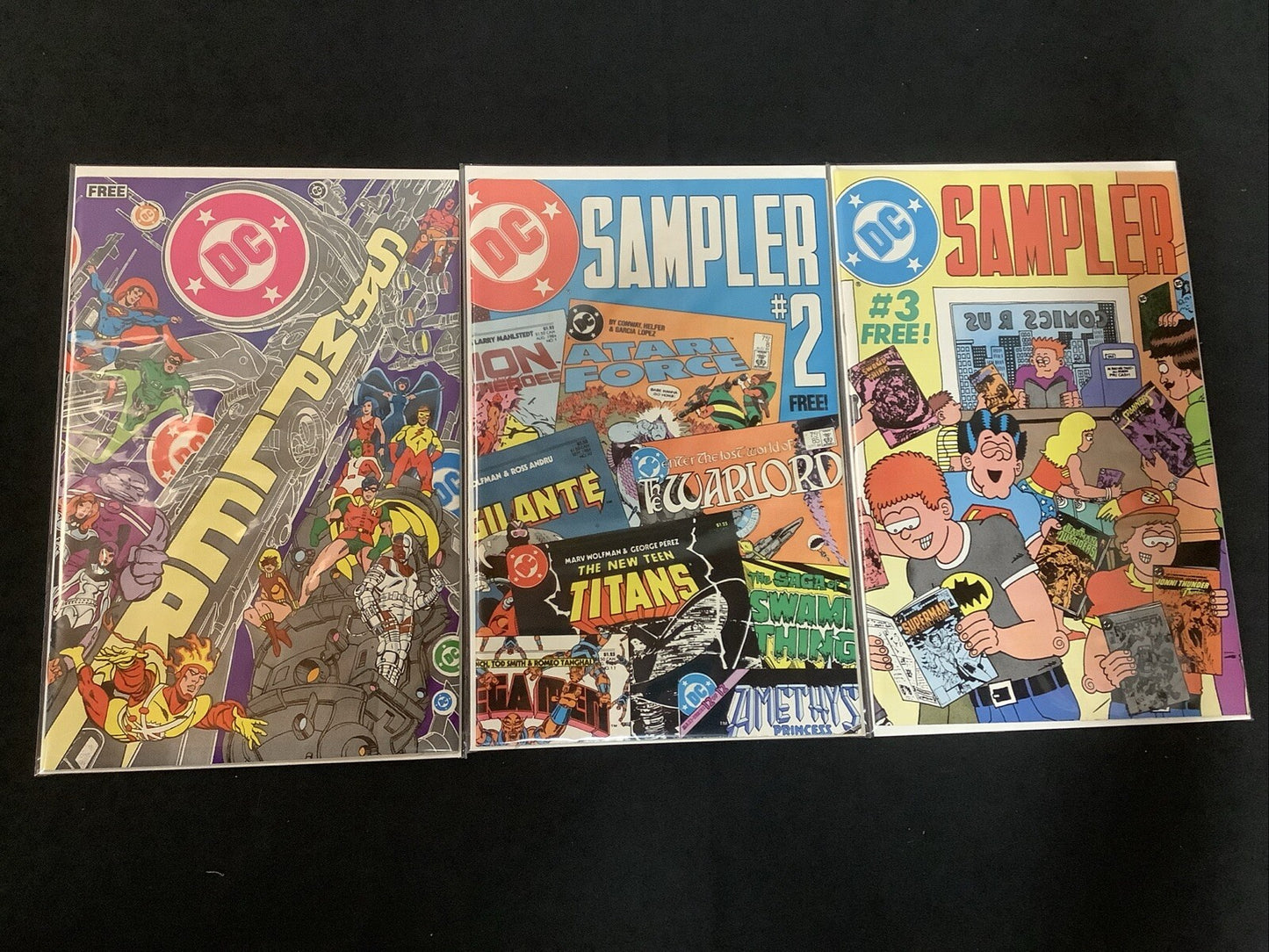 DC Sampler #1-3 Comic Lot, Cameo App John Constantine From Swamp Thing #37