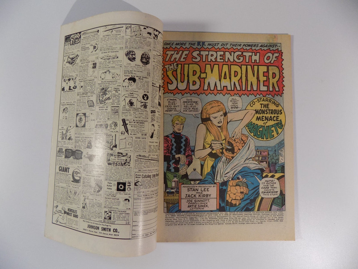 Fantastic Four #102 Marvel Comic September 1970 Very Fine