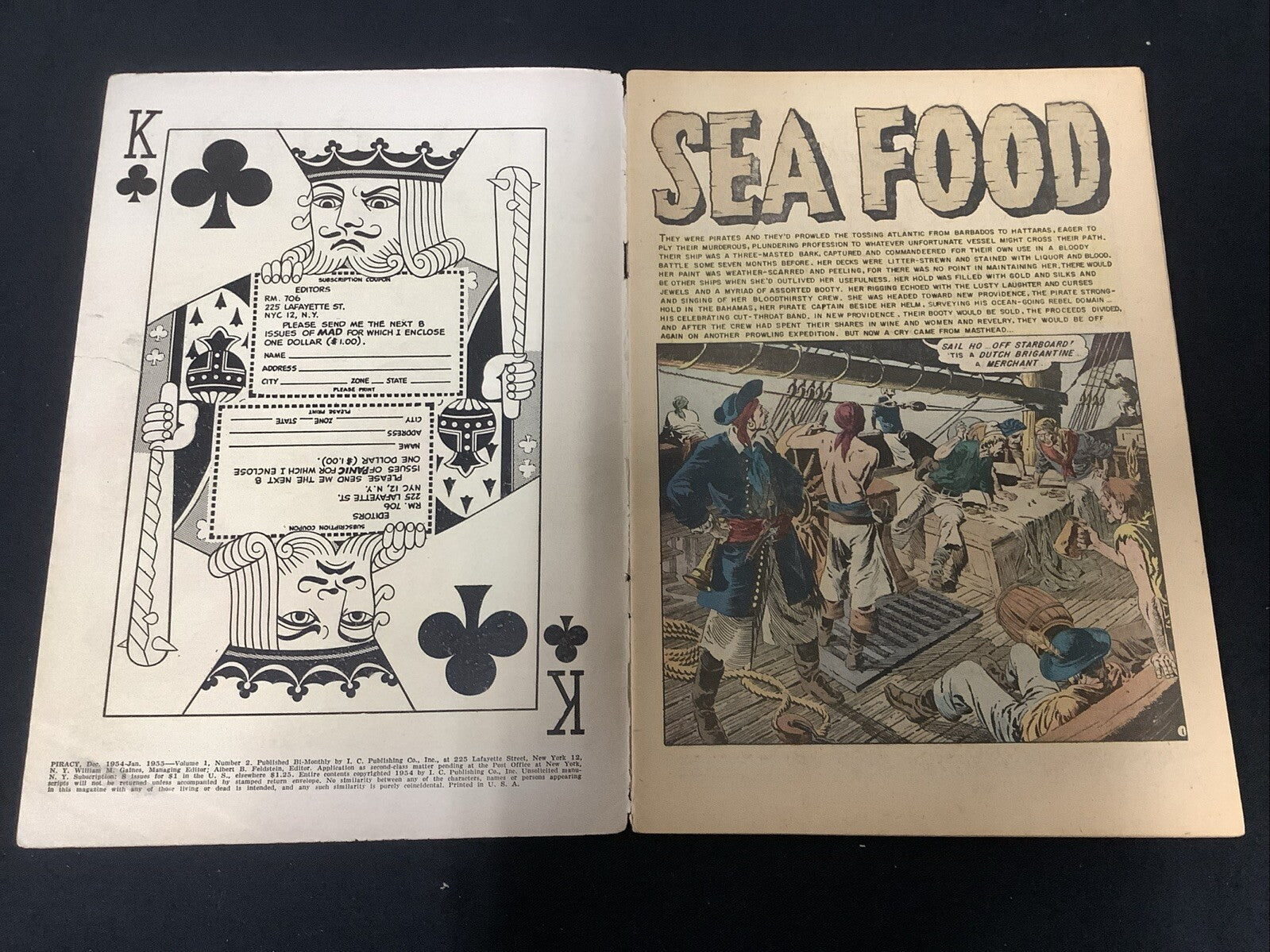 Piracy #2 (EC Comics December 1954-January 1955) F (6.0) Reed Crandall