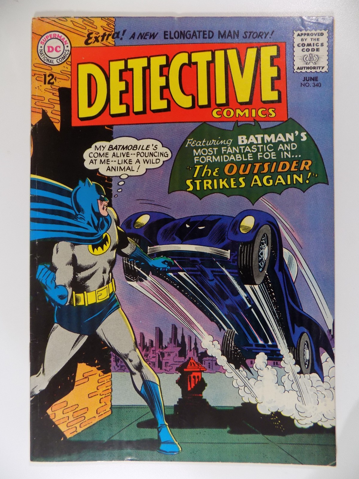 Detective #340 DC Comic June 1965 Fine