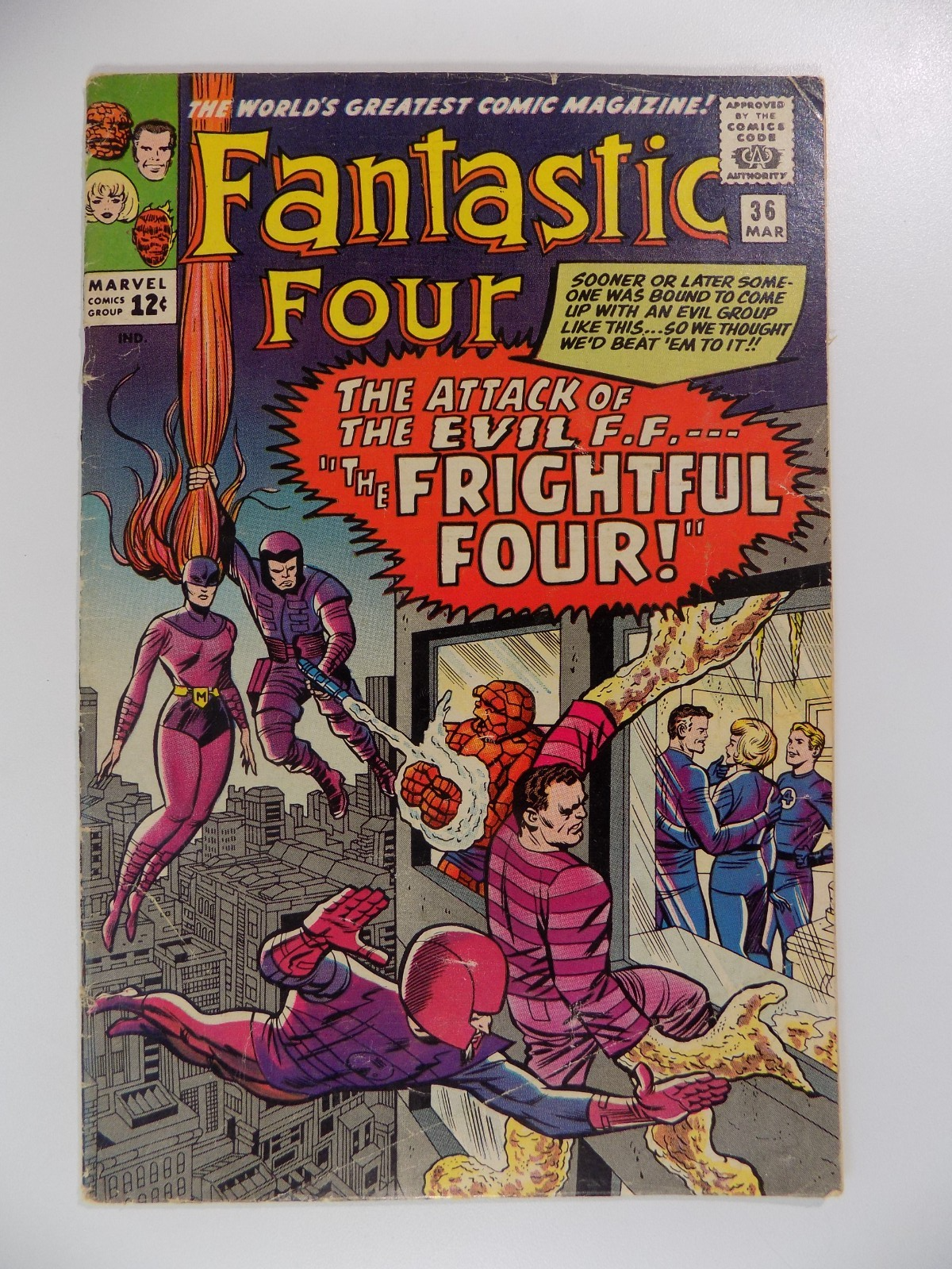 Fantastic Four #36 Marvel Comic March 1965 Fine-