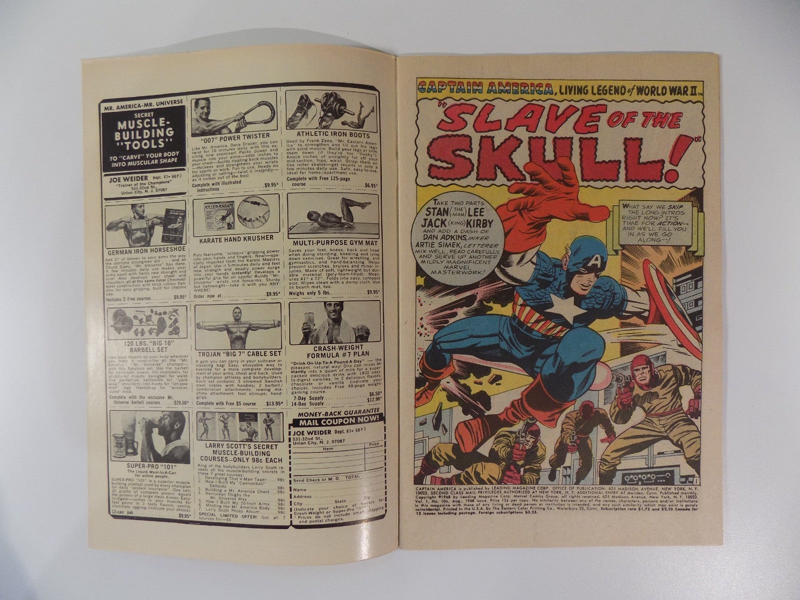 Captain America #104 Marvel Comic August 1968 Fine/Very Fine
