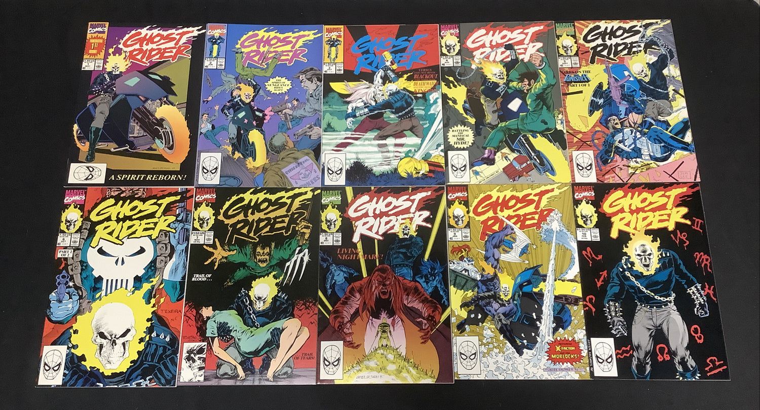 Ghost Rider #1-10 Comic Lot, Marvel Comics, 1st App Ghost Rider(Danny Ketch)