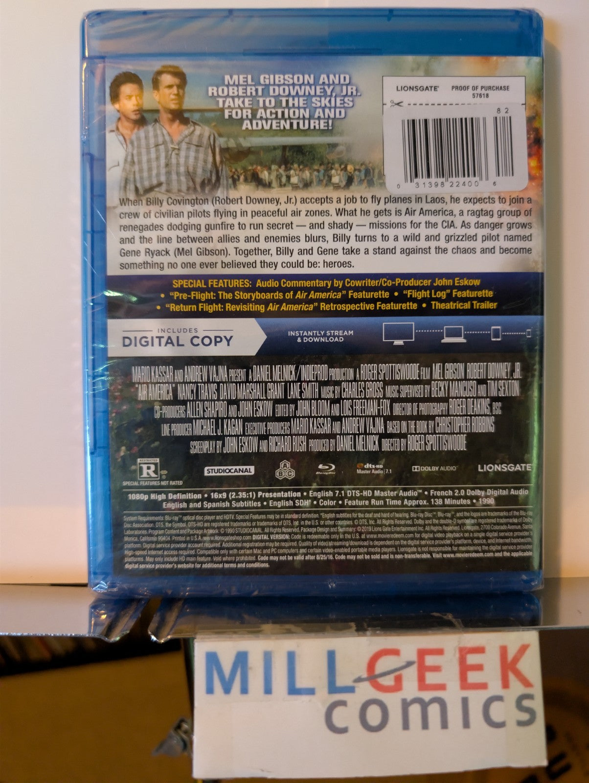 Air America, Mel Gibson & Robert Downey Jr (Blu-ray) -JD