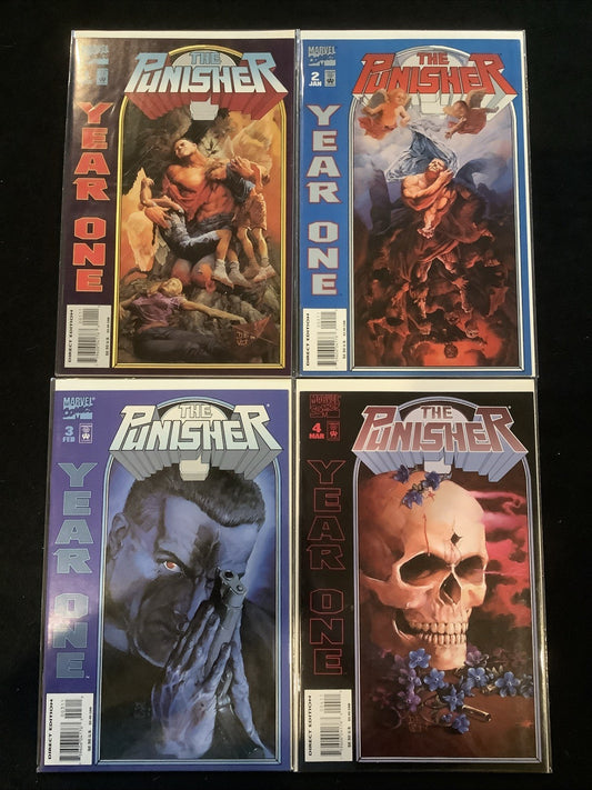 The Punisher: Year One #1-4 Complete Comic Set, Marvel, Dan Abnett, 1994