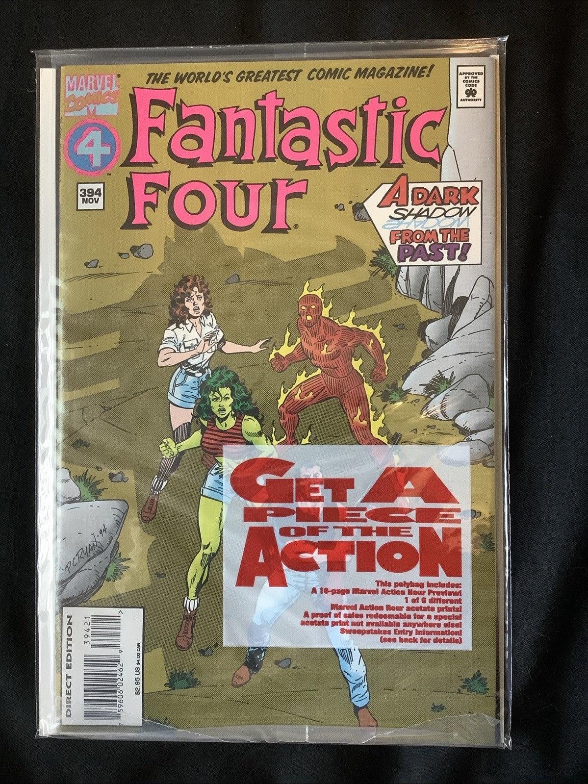 Fantastic Four #384-401 Comic Lot, Marvel Comics, Newsstand #390, Sealed Polybag