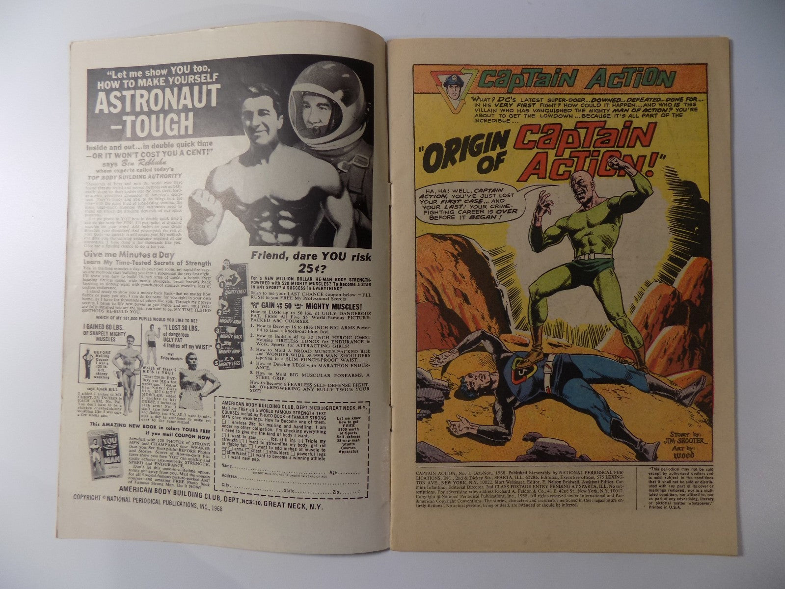 Captain Action #1 DC Comic November 1968 Fine-