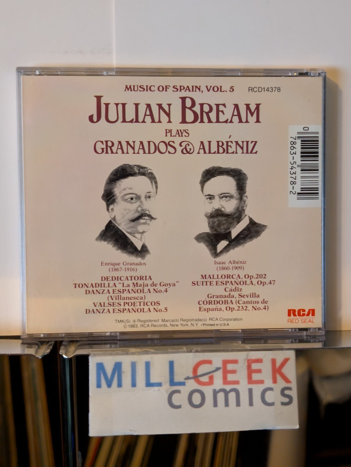Julian Bream play Granados & Albeniz / Vivaldi Lute Concertos, 2 CD lot -JD