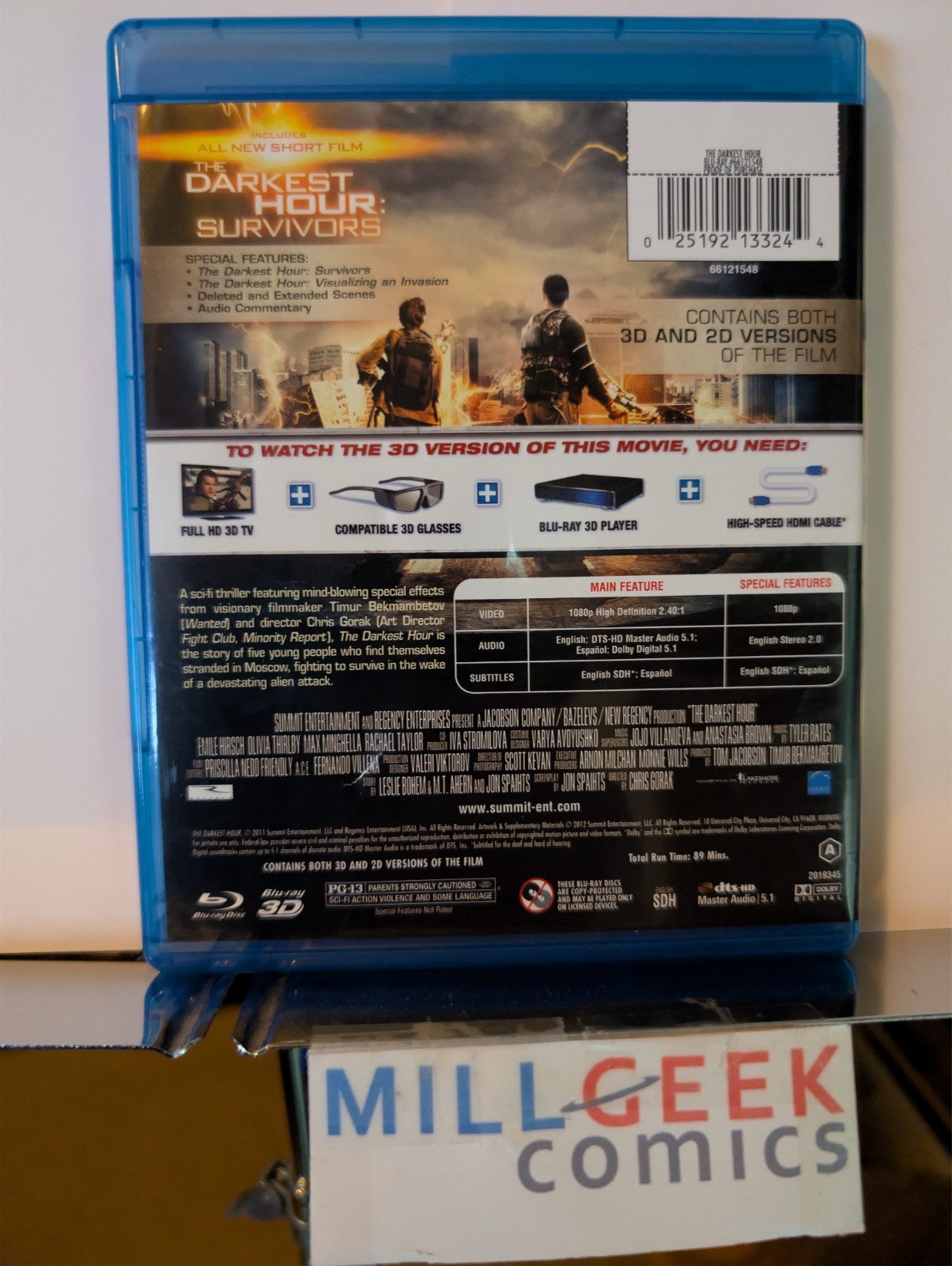 Gamer 3D / The Darkest Hour / Doom, 3 Sci-Fi Movies (Blu-Ray) -JD