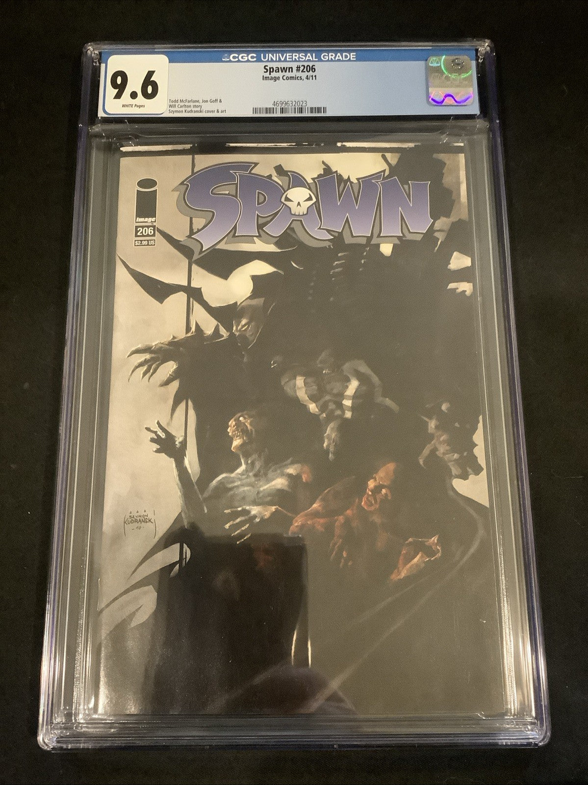 Spawn #206 (Image Comics) CGC Graded 9.6 (NM+) White Pages, Todd McFarlane, 2011