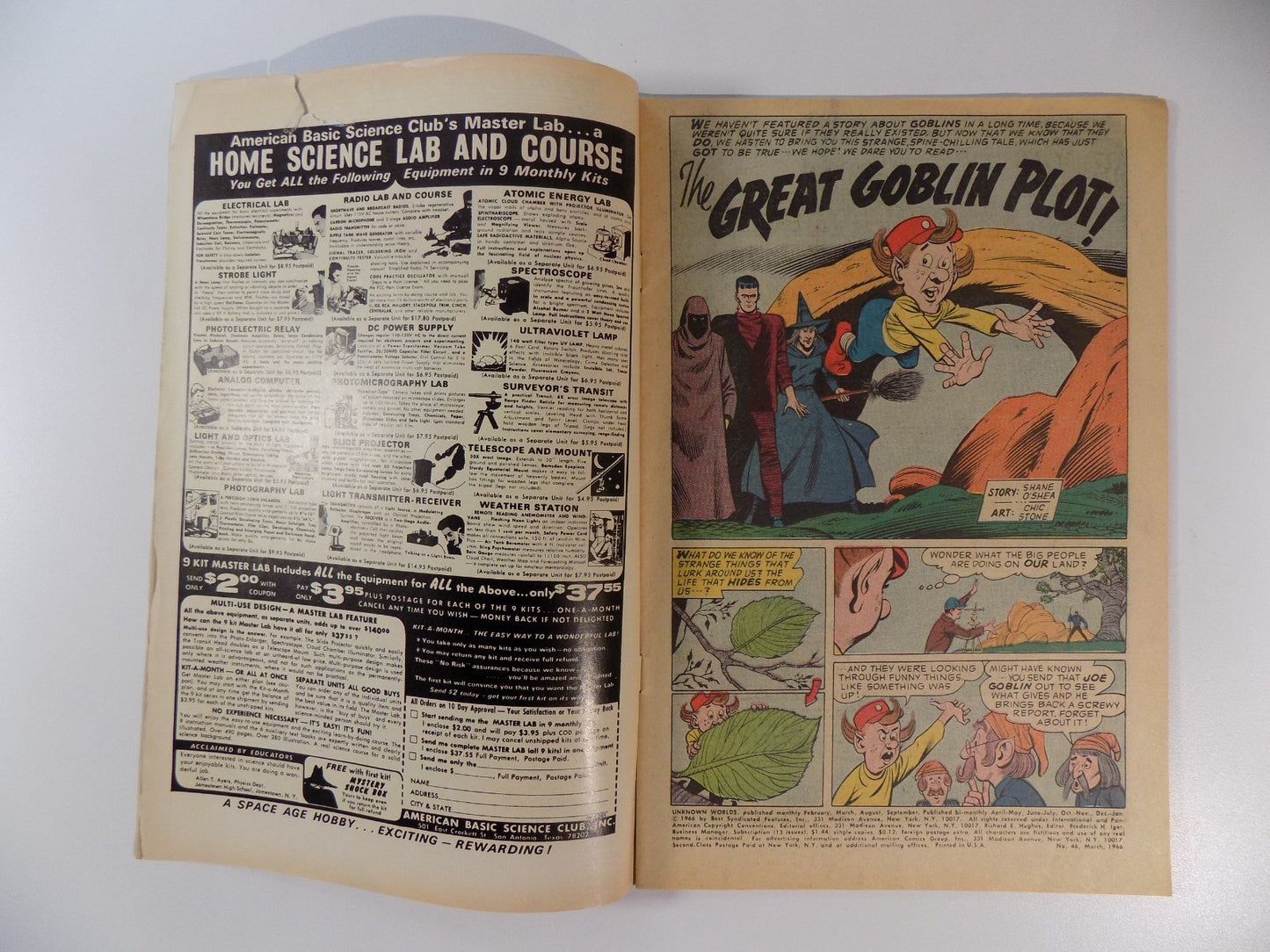 Unknown Worlds #46 American Comic March 1966 Fine+
