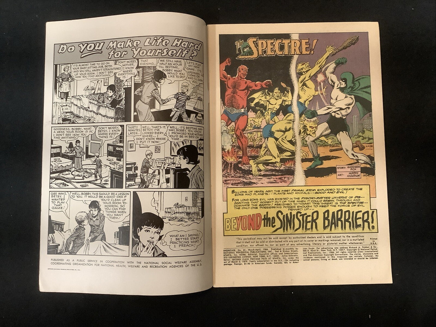 Showcase #61 (1966) VF- (7.5) Gardner Fox/Murphy Anderson, The Spectre