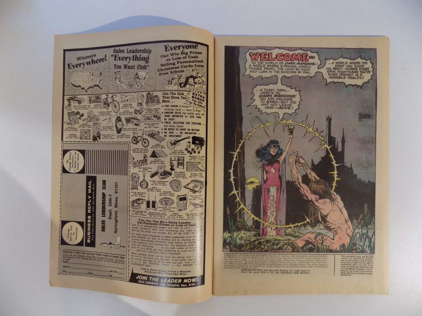 Dark Mansion (Forbidden Tales of) #7 DC Comic October 1972 Very Fine+