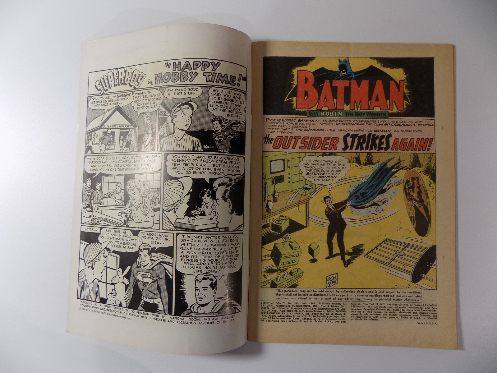 Detective #340 DC Comic June 1965 Fine