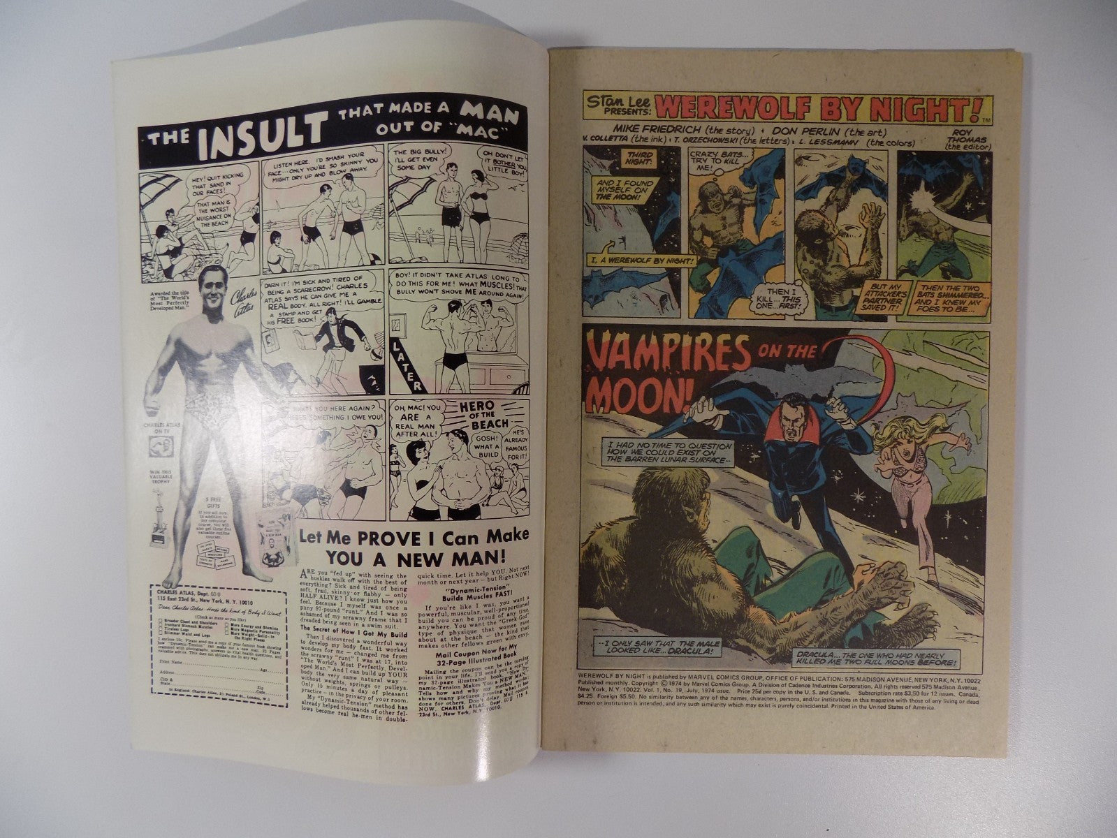 Werewolf by Night #19 Marvel Comic July 1974 Very Fine+