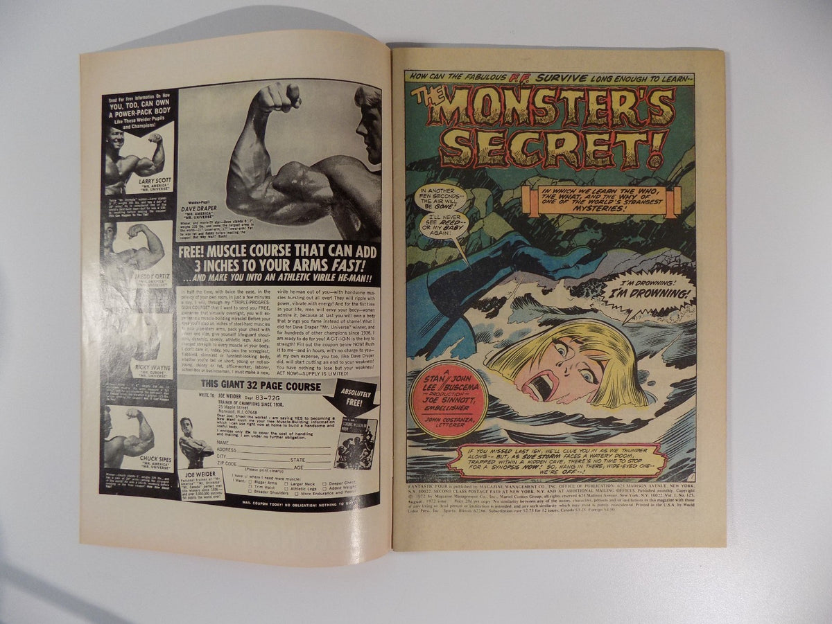 Fantastic Four #125 Marvel Comic August 1972 Very Fine