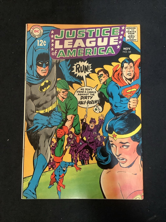 Justice League Of America #66 (1968) VF (8.0) Cream Off-White Pages, Neal Adams