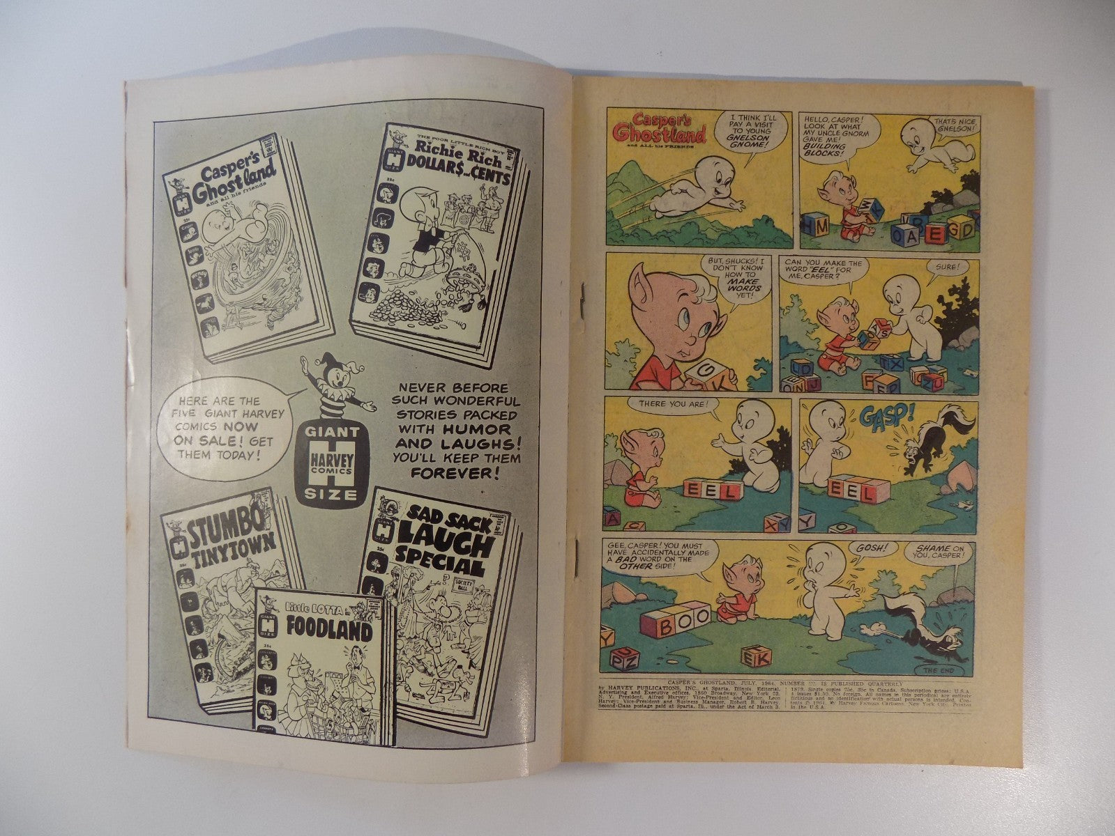 Casper's Ghostland #22 Harvey Comic July 1964 Fine+