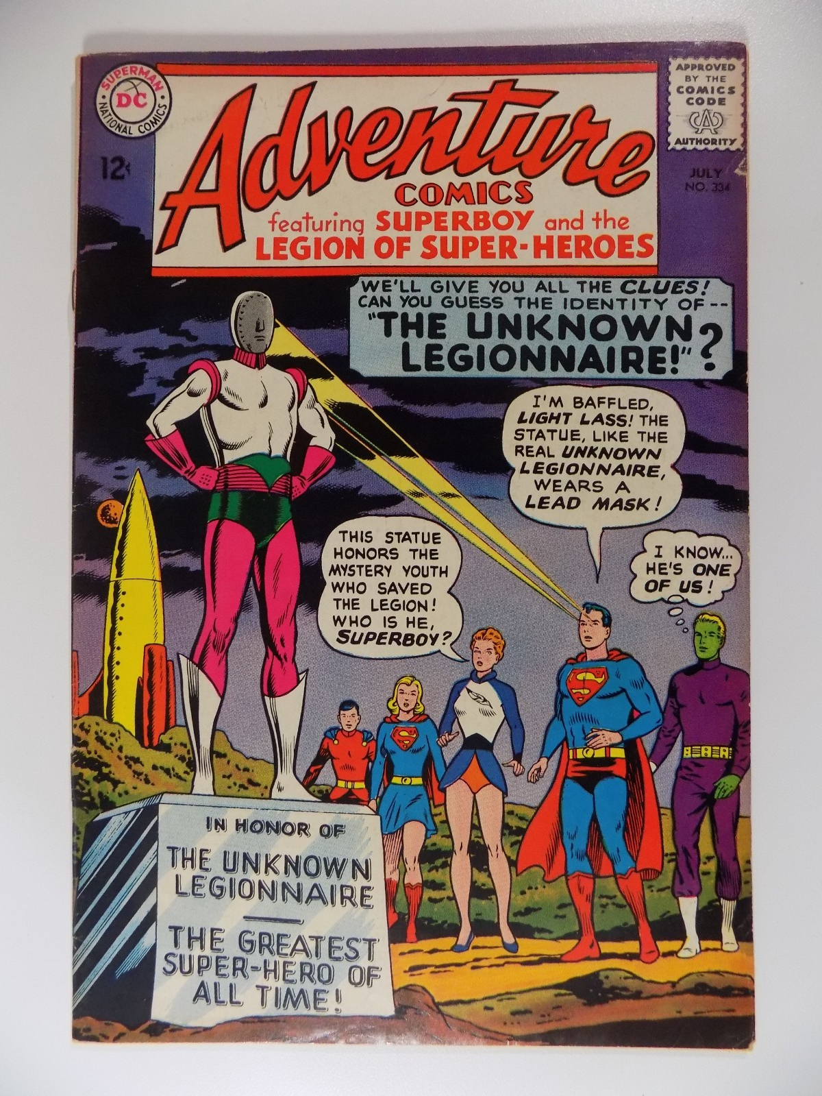 Adventure Comics #334 DC Comic Fine/Very Fine July 1965