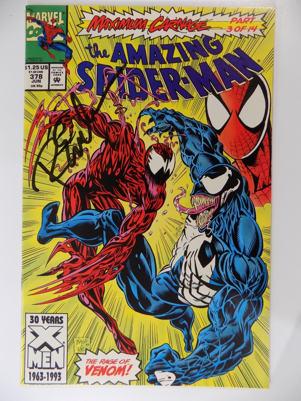 Amazing Spider-Man #378 Marvel Comic Signed Emberlin June 1993 Near Mint-