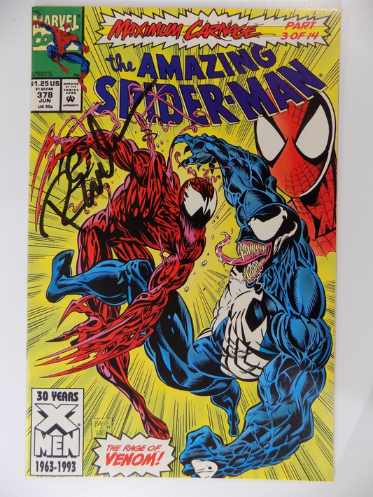 Amazing Spider-Man #378 Marvel Comic Signed Emberlin June 1993 Near Mint-