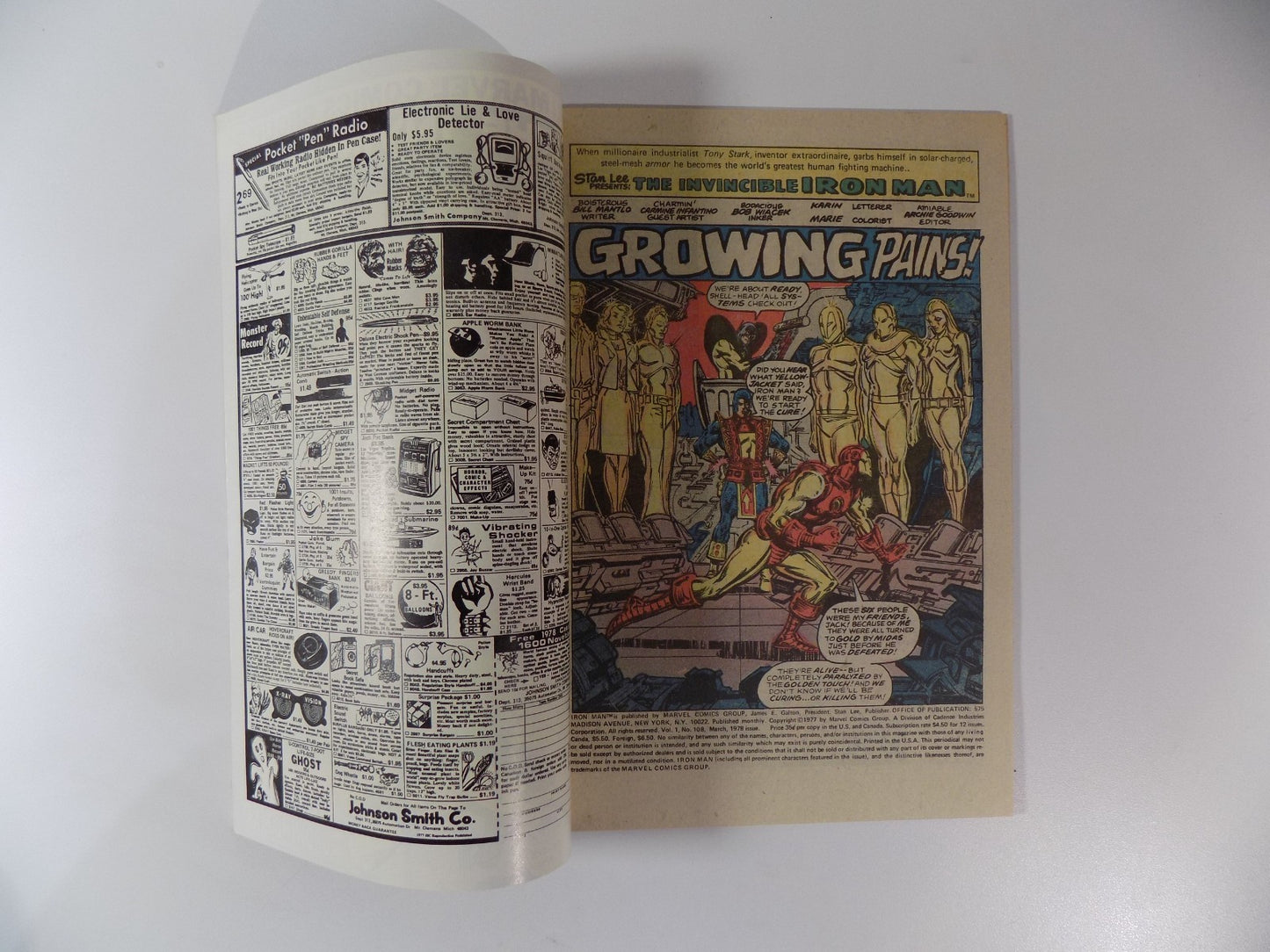 Iron Man #108 Marvel Comic March 1978 Near Mint-