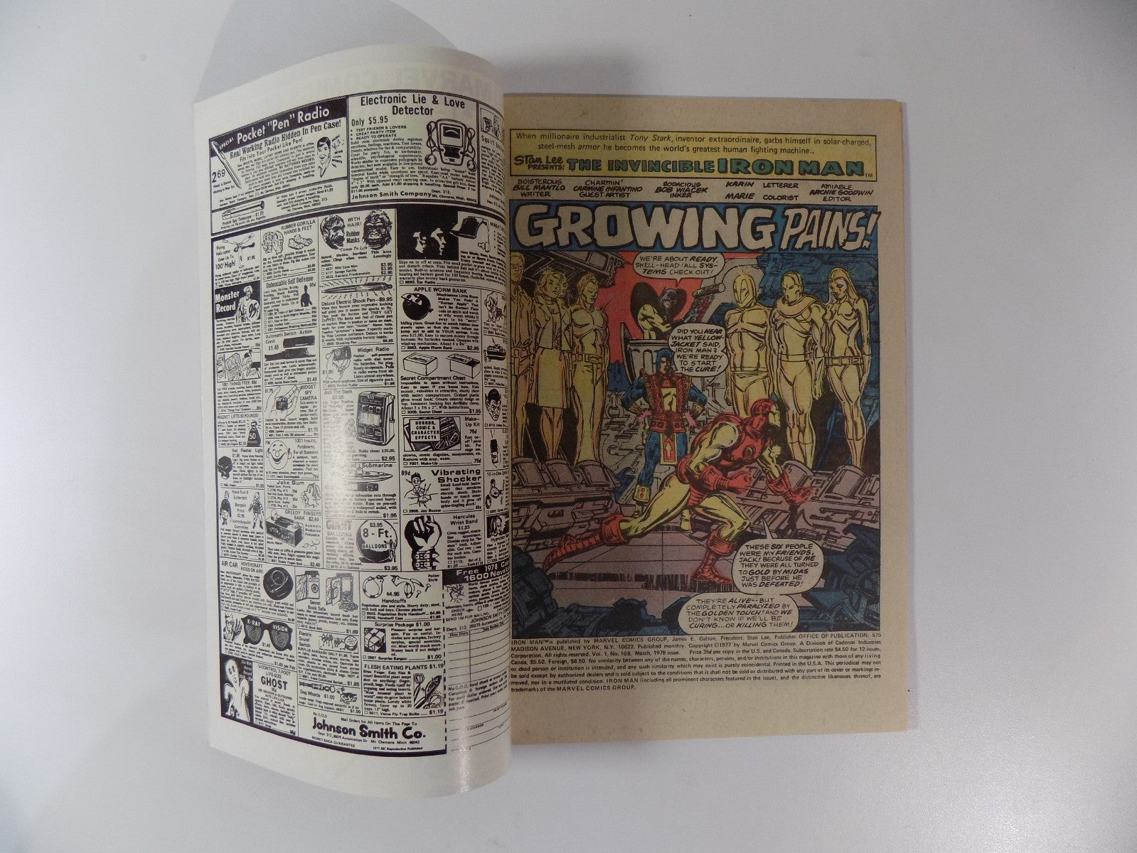 Iron Man #108 Marvel Comic March 1978 Near Mint-