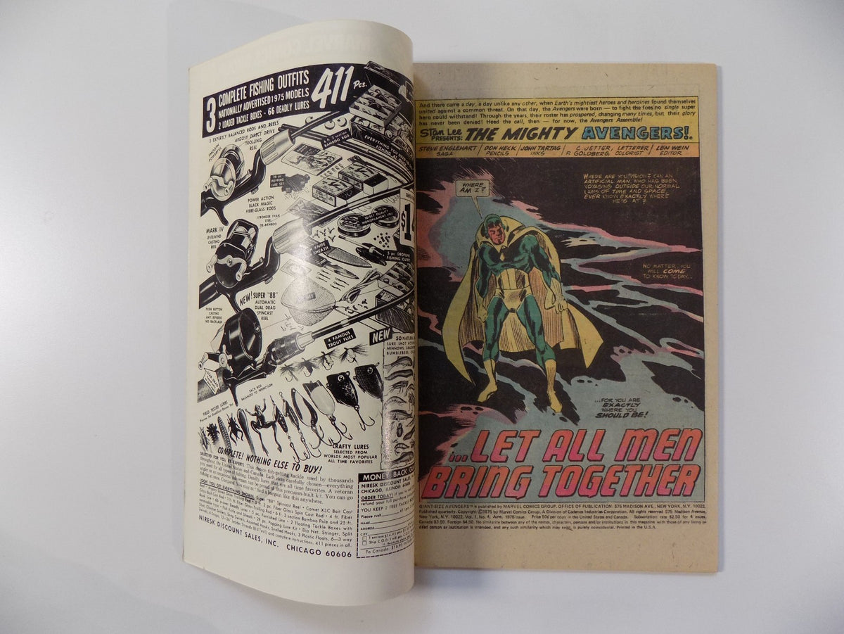 Giant-Size Avengers #4 Marvel Comic June 1975 Very Fine