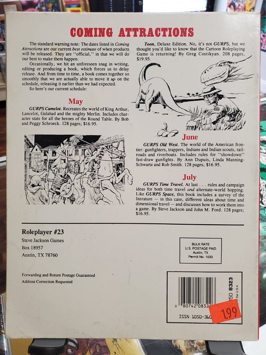 Roleplayer GURPS Magazine #23 & 24 Steve Jackson Games May June 1991