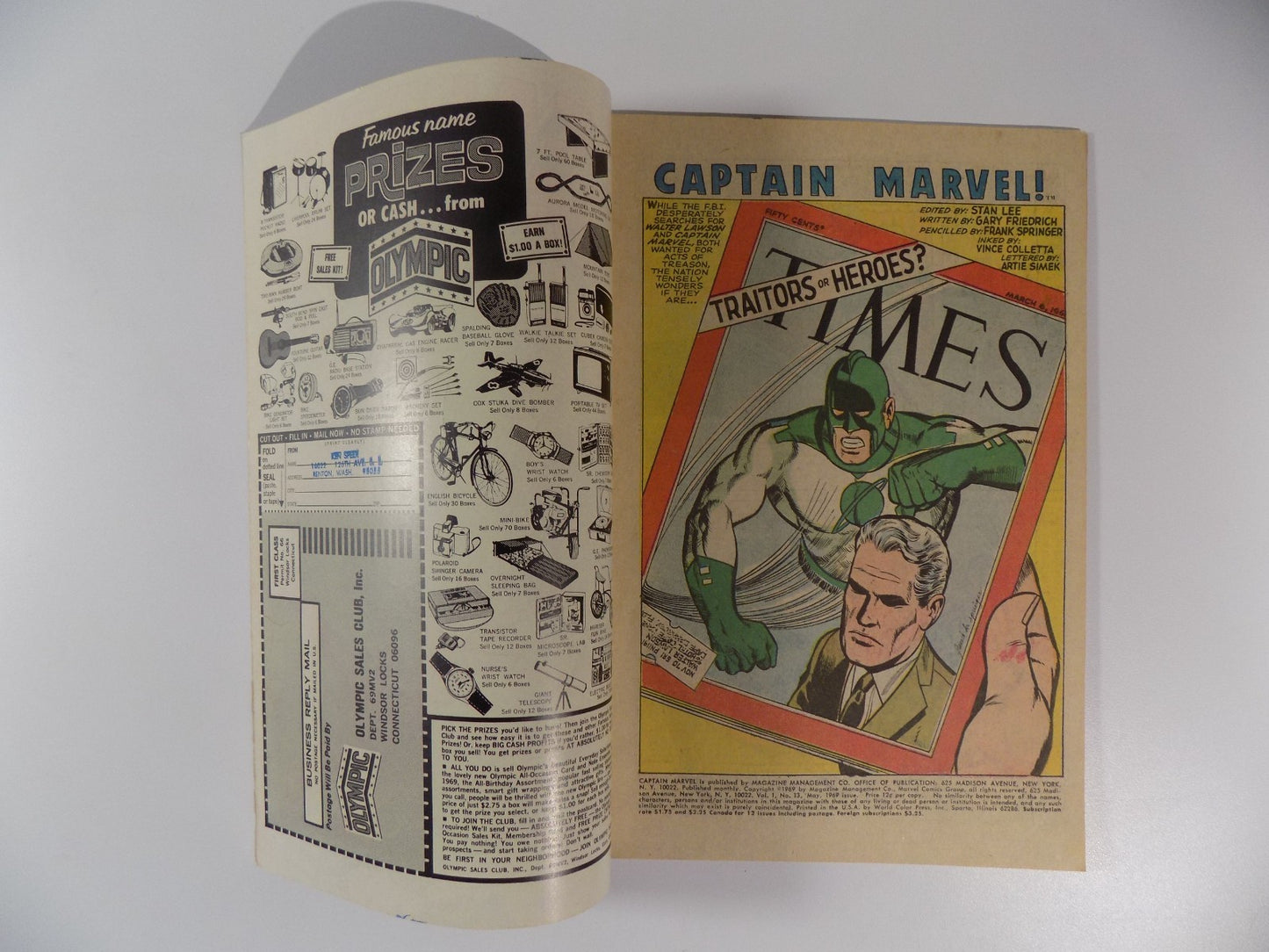 Captain Marvel #13 Marvel Comic May 1969 Very Fine-