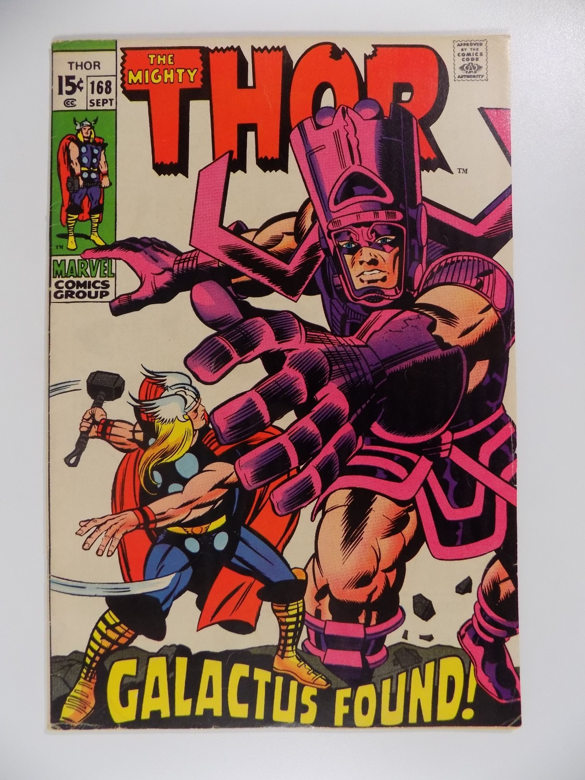 Thor #168 Marvel Comic September 1969 Fine