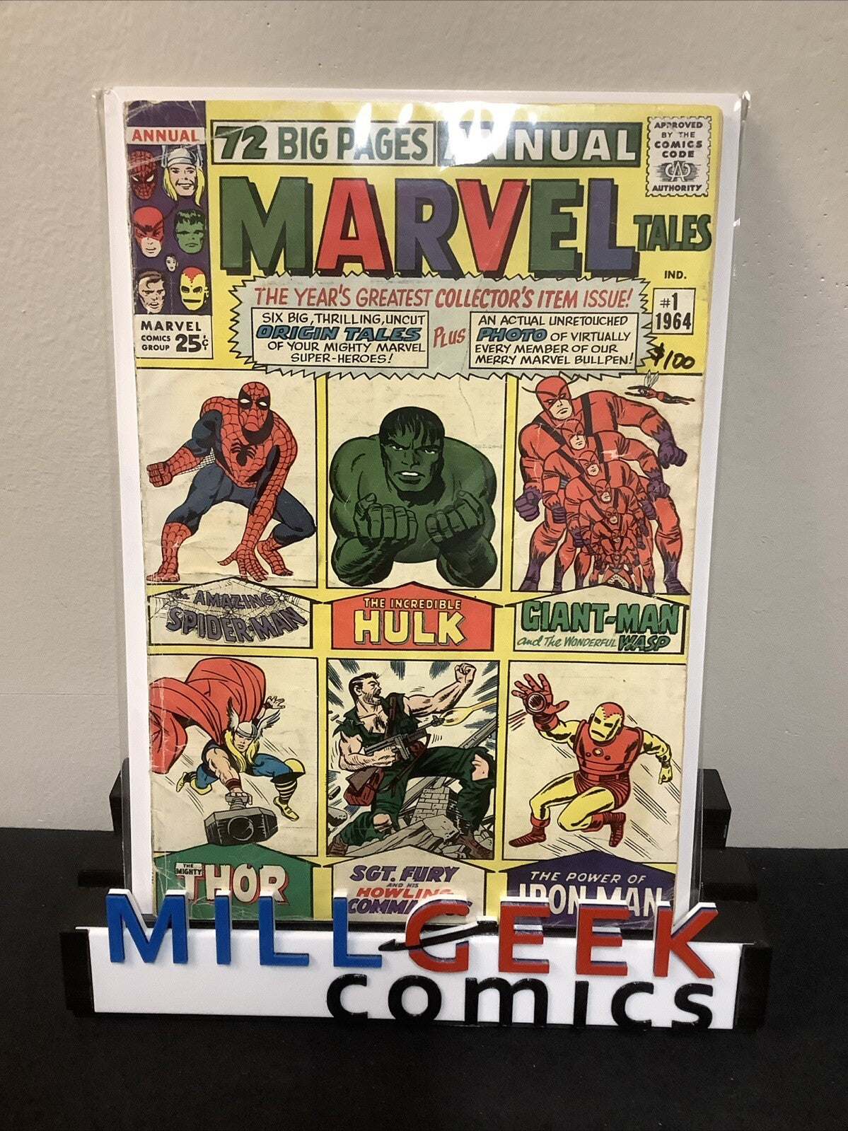 Marvel Tales #1 Annual (1964) 2.0 (G) 2” Spine Split Top, Cover Glue Weakening