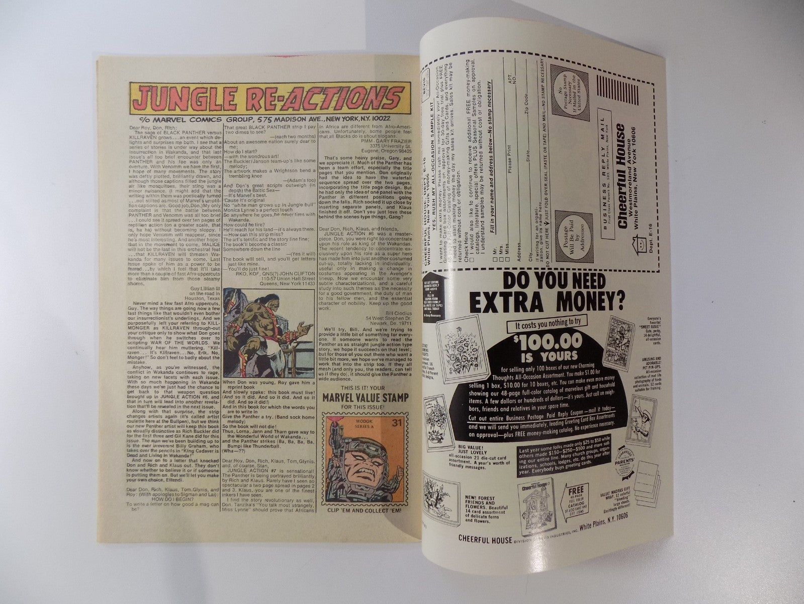 Jungle Action #9 Marvel Comic May 1974 Very Fine+