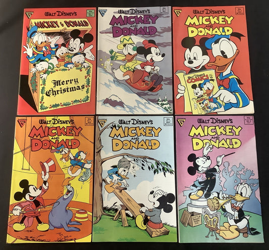Walt Disney's Mickey Mouse and Donald #1-6 Comic Lot, Gladstone, Bill Wright