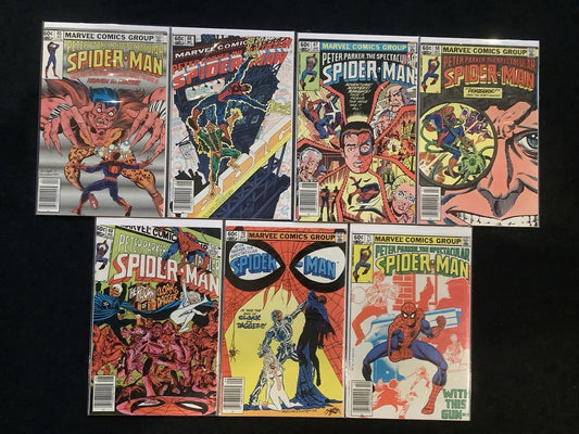 Spectacular Spider-Man #65-71 Comic Lot, Marvel Comics, 2nd Cloak & Dagger
