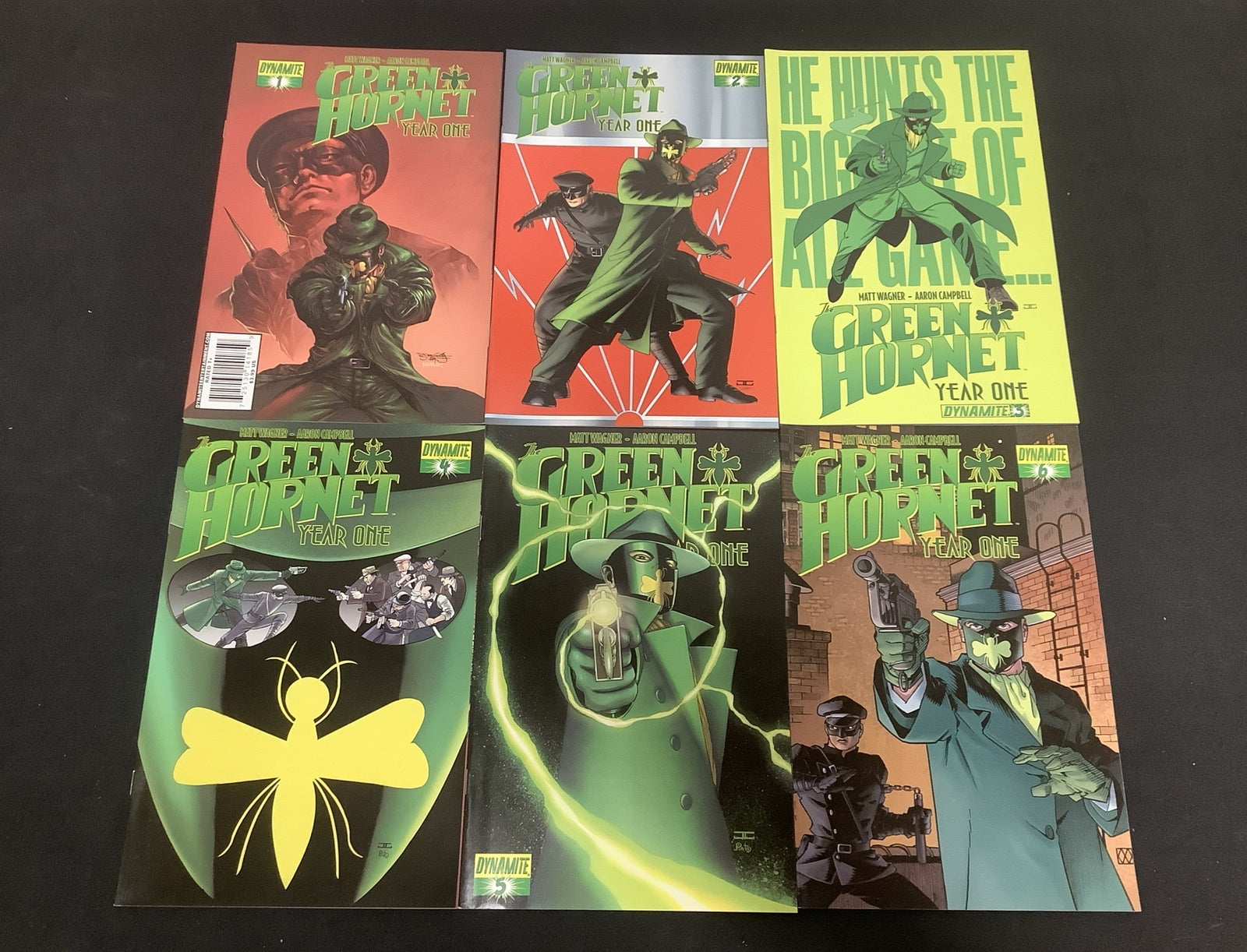 Green Hornet: Year One #1-6 Comic Lot, Dynamite, Matt Wagner/Aaron Campbell
