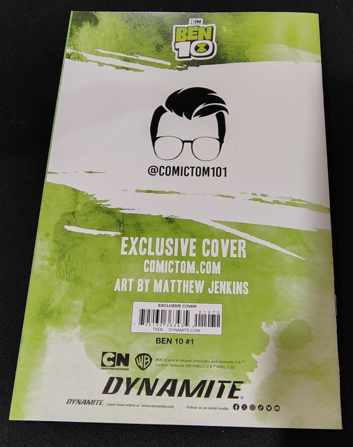 BEN 10 #1 Matthew Jenkins SDCC B&W Absolute Batman Homage Exclusive! 200 made!