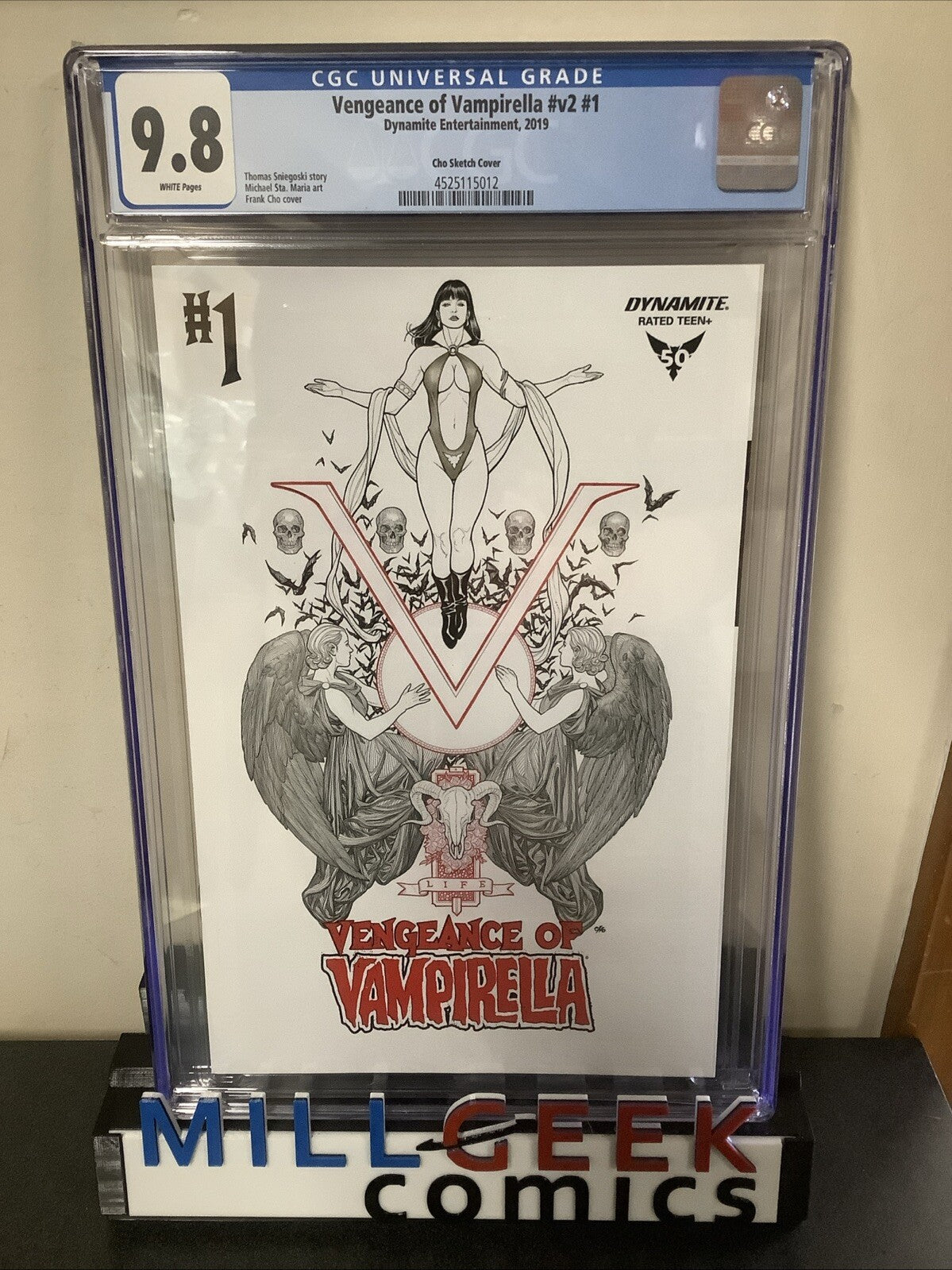 Vengeance of Vampirella #1 (vol.2) CGC Graded 9.8, Frank Cho Sketch Cover, 1:50