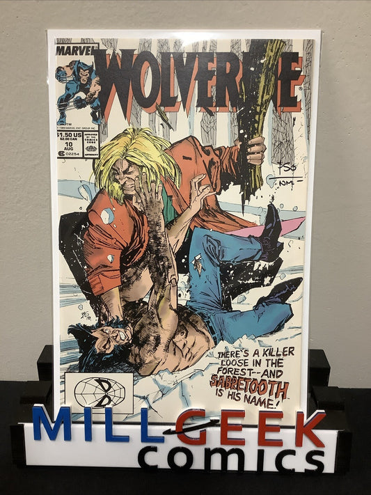 Wolverine #10 (1989) NM- (9.2) Chris Claremont, 1st Wolverine Vs. Sabretooth