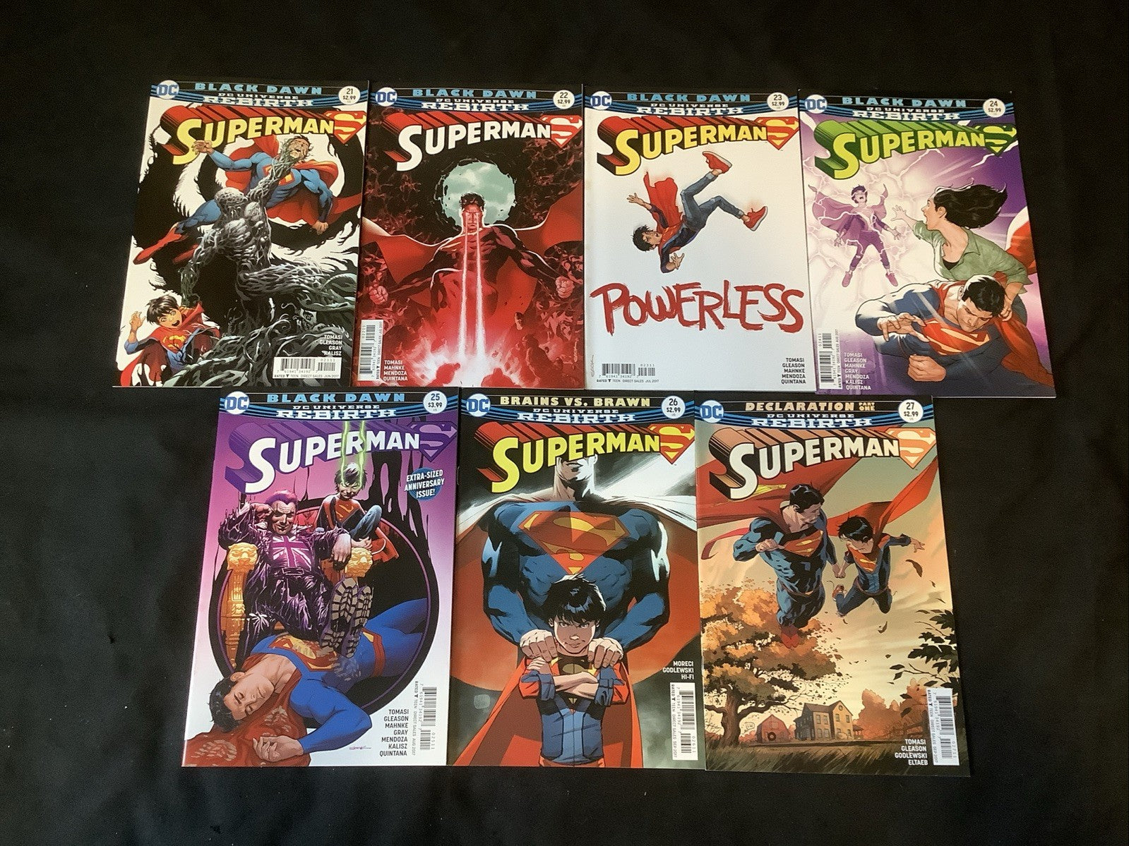 Superman #21-27 Comic Lot, DC Comics, Tomasi/Gleason, Black Dawn, 2017