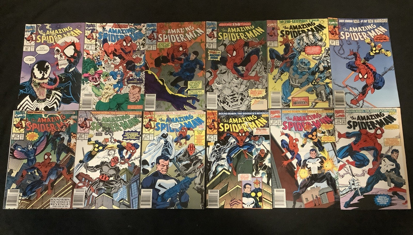 Amazing Spider-Man #334-358 Comic Lot, 1st App Cletus Kasidy, #341 Torn Page