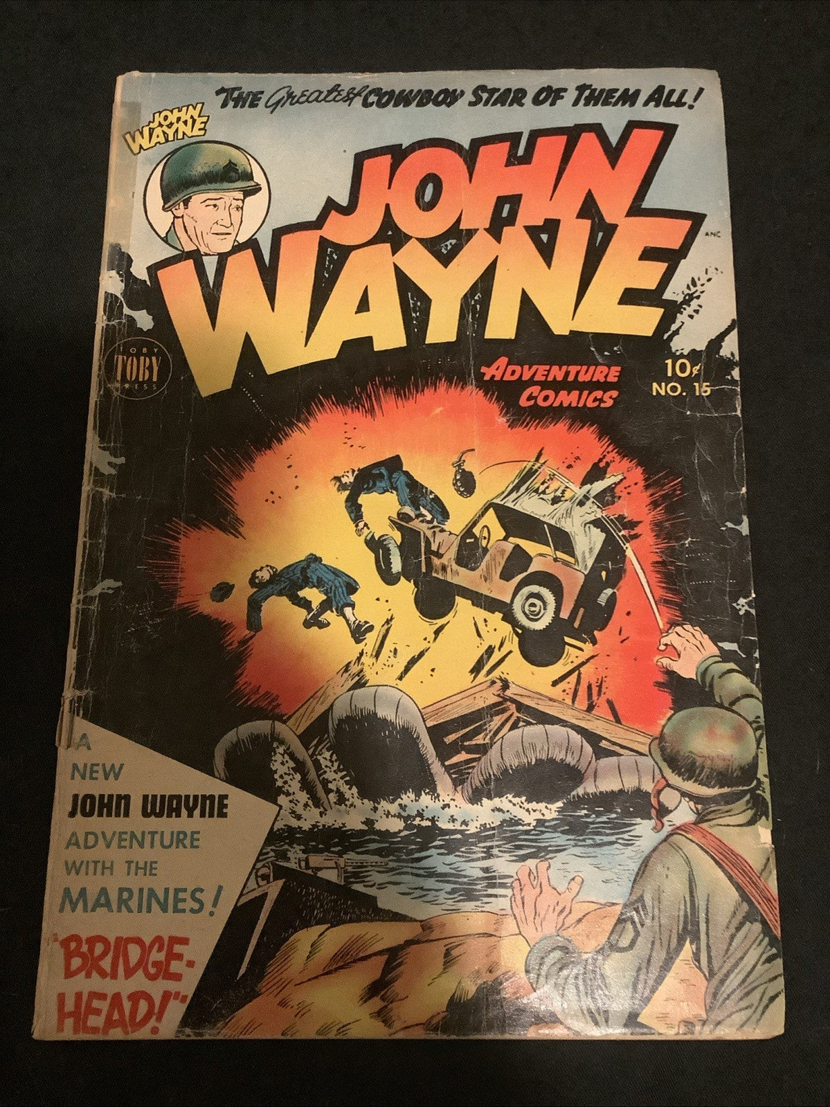 John Wayne Adventure Comics #15 (Toby July 1952) G/VG (3.0) Gerald Mccann